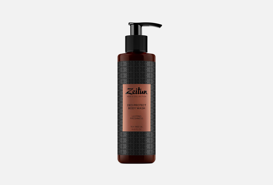 гель очищающий для тела ZEITUN Deo Protect Body Wash for men 250 мл гели для душа phytorelax гель для душа успокаивающий с маслом чайного дерева