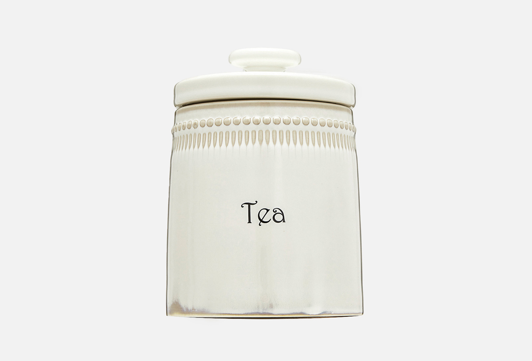Банка для чая TKANO Kitchen Spirit, белый 820 мл бутылка для уксуса tkano kitchen spirit белый 250 мл
