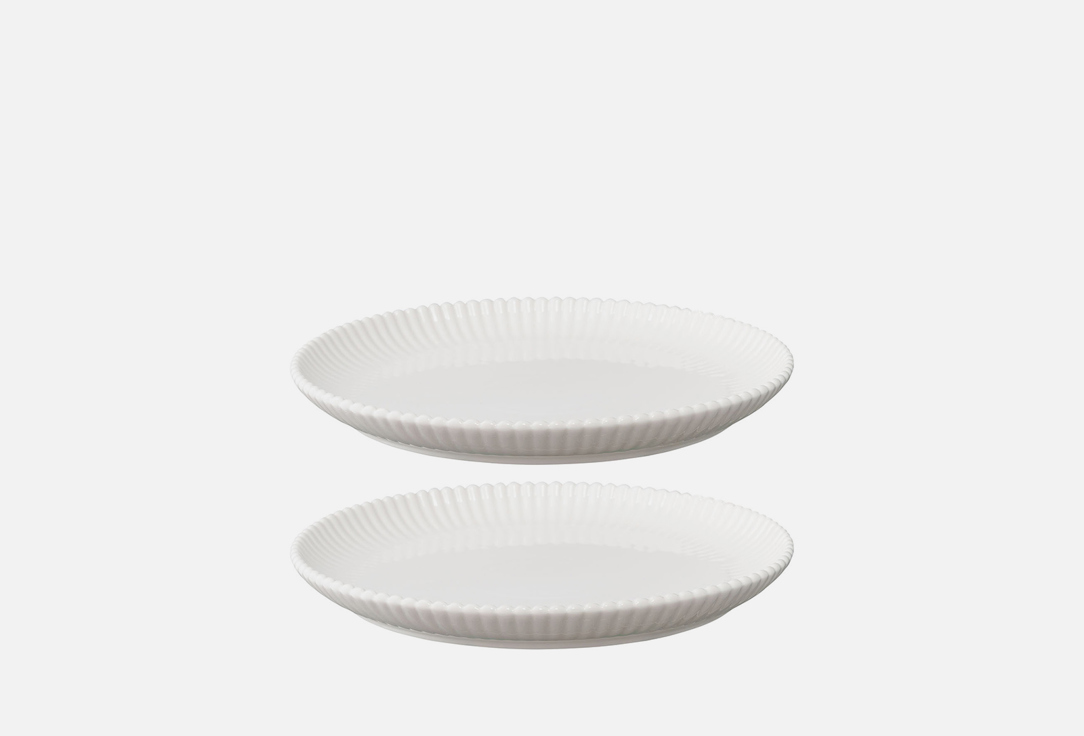 Набор тарелок TKANO Kitchen Spirit, белый, 21 см 2 шт набор тарелок tkano essential бежевый 2 шт