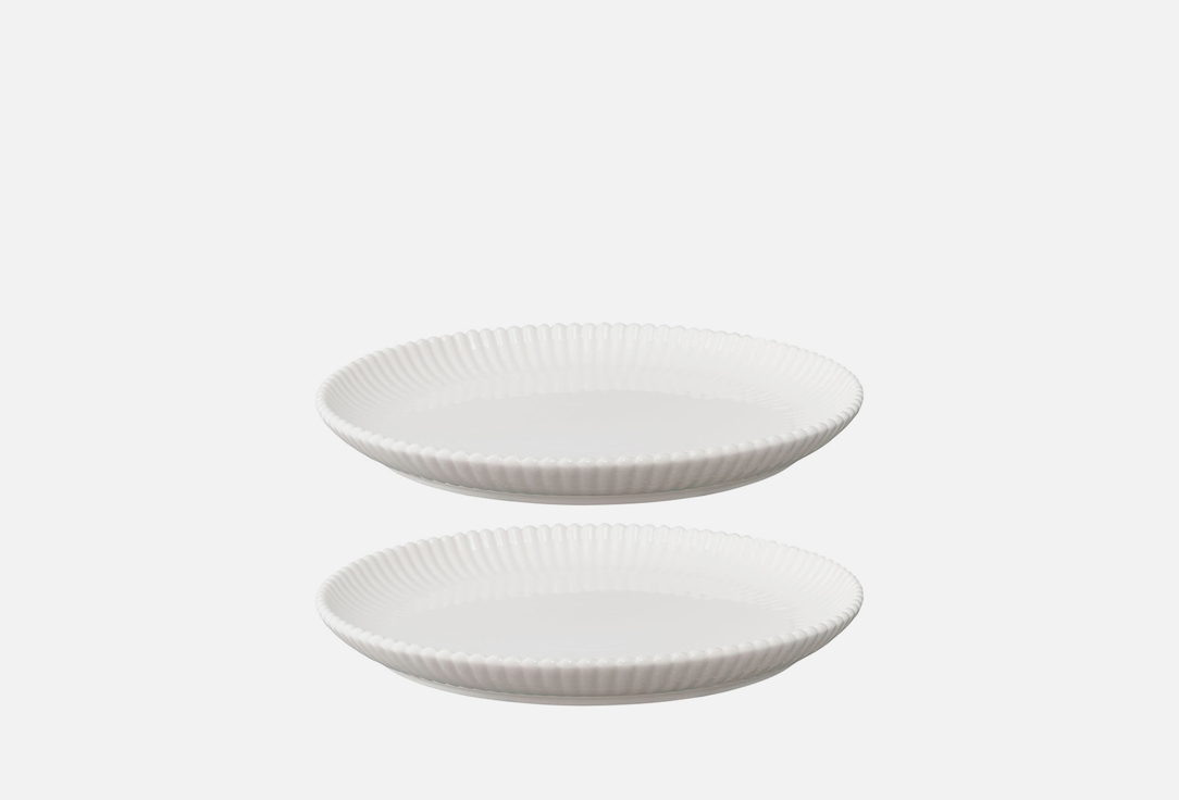 Набор тарелок TKANO Kitchen Spirit, белый, 21 см 2 шт набор тарелок 100шт 20 5см пластик белые