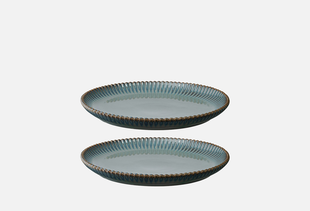 Набор тарелок TKANO Kitchen Spirit, серый, 21 см 2 шт