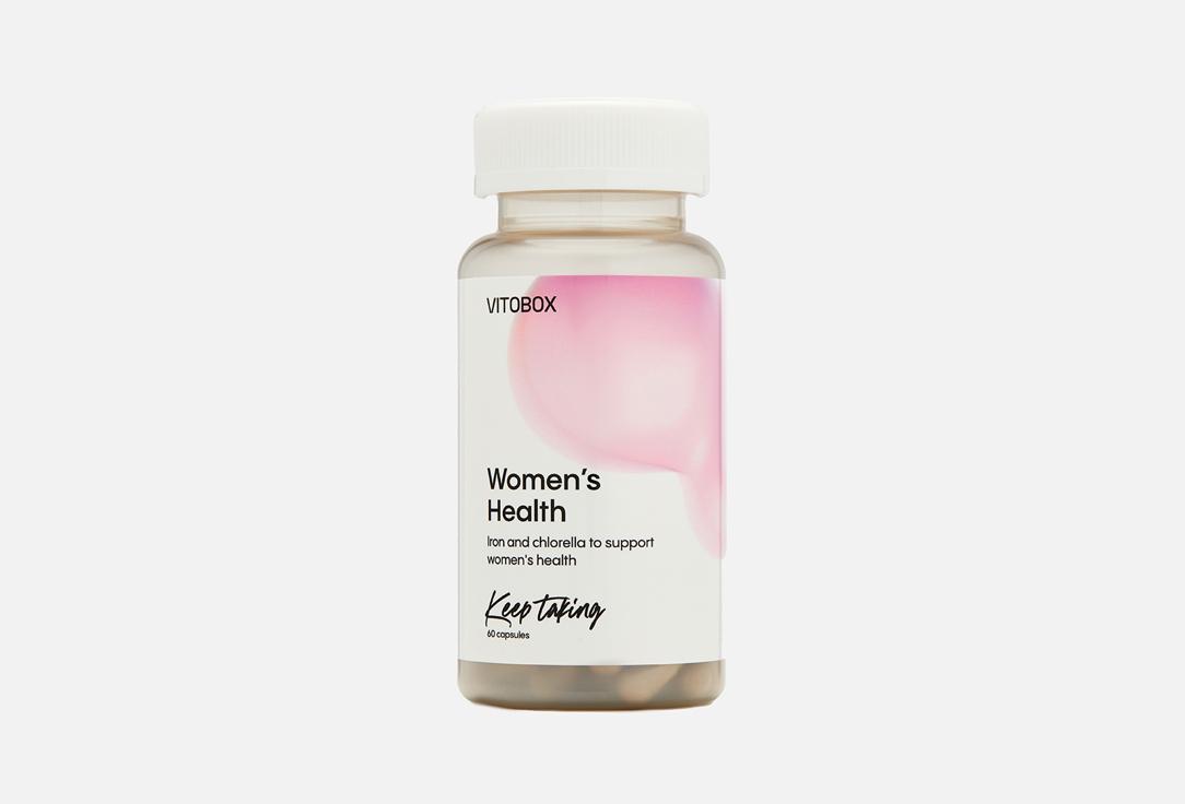 Комплекс витаминов для женского здоровья VITOBOX витамин c, железо в капсулах 