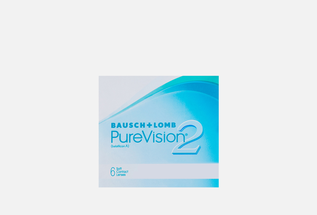 Контактные линзы ежемесячные PureVision 2 hd bc 8,6; dia 14; 6 шт. 