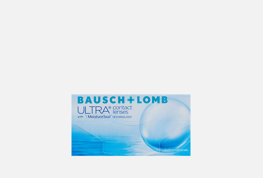 Контактные линзы ежемесячные BAUSCH + LOMB ULTRA BC 8,5; DIA 14,2; 3 шт. -6.00 оптическая сила