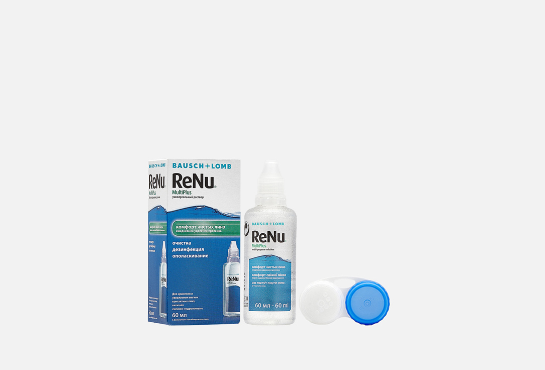 Раствор для контактных линз RENU Multi Plus 1 шт раствор для контактных линз adria plus 250 мл