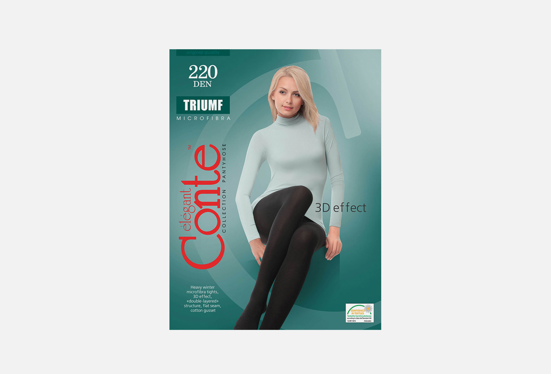 Изображение товара Черные плотные женские колготки 220 den CONTE ELEGANT TRIUMF