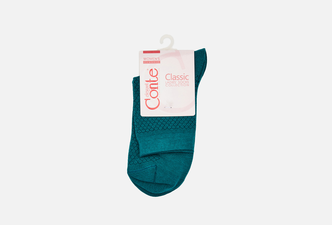 CONTE ELEGANT Носки д/женщин Classic р.23 темно-бирюзовый