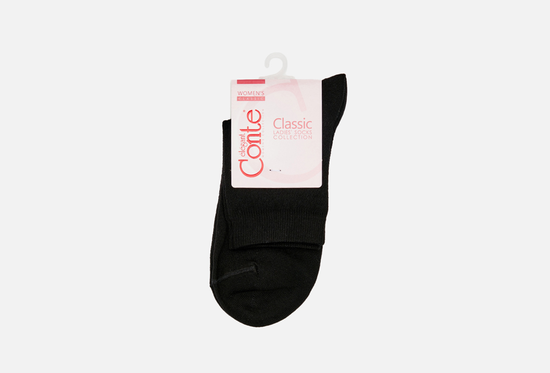 Носки CONTE ELEGANT Classic, черный 36-37 мл носки conte elegant classic белые 38 39 размер