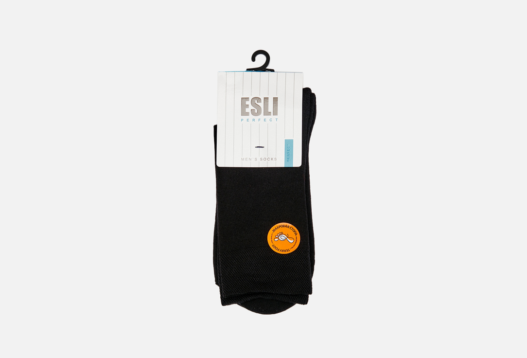 Носки ESLI Perfect черные носки мужские сартэкс махровая стопа черные размер 31 комплект 2 шт