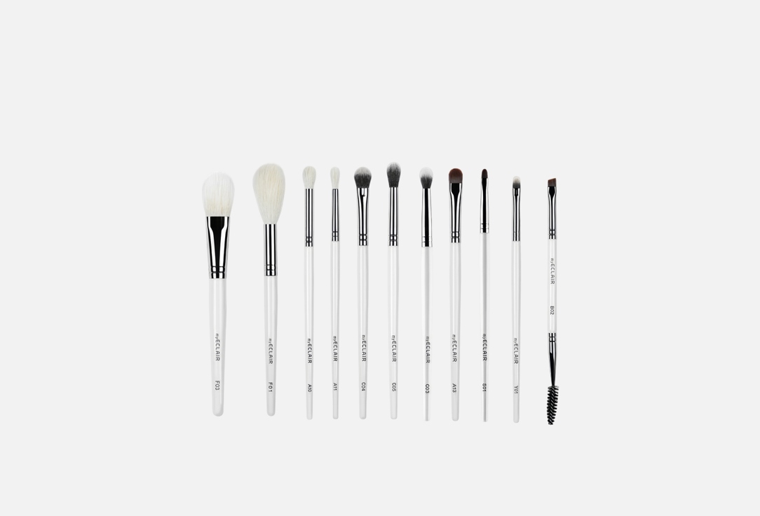

Набор кистей для макияжа MYECLAIR, White 11 шт
