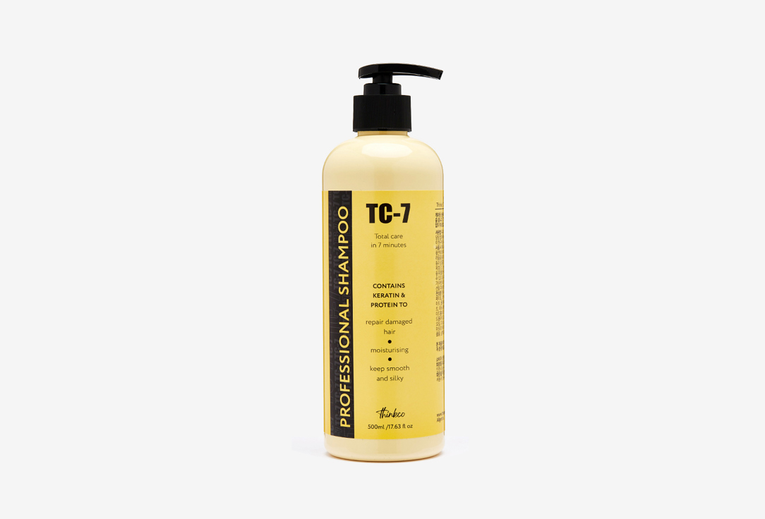 шампунь для поврежденных волос восстанавливающий purify reale shampoo 100 мл Восстанавливающий шампунь для поврежденных волос THINKCO TC-7 PROFESSIONAL KERATIN SHAMPOO 500 мл