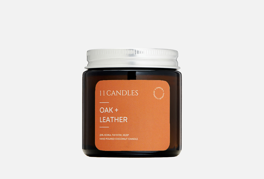 цена Свеча кокосовая 11 CANDLES Oak & Leather 120 мл