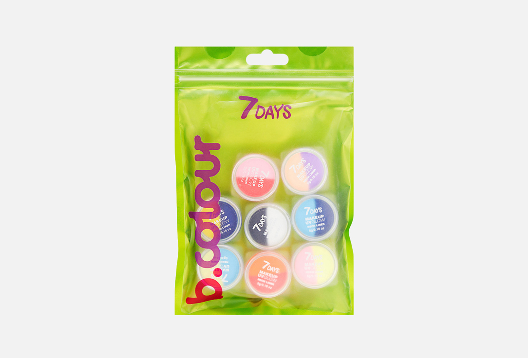 

Набор лайнеров для макияжа 7DAYS, UVglow Neon Pastel 8 шт