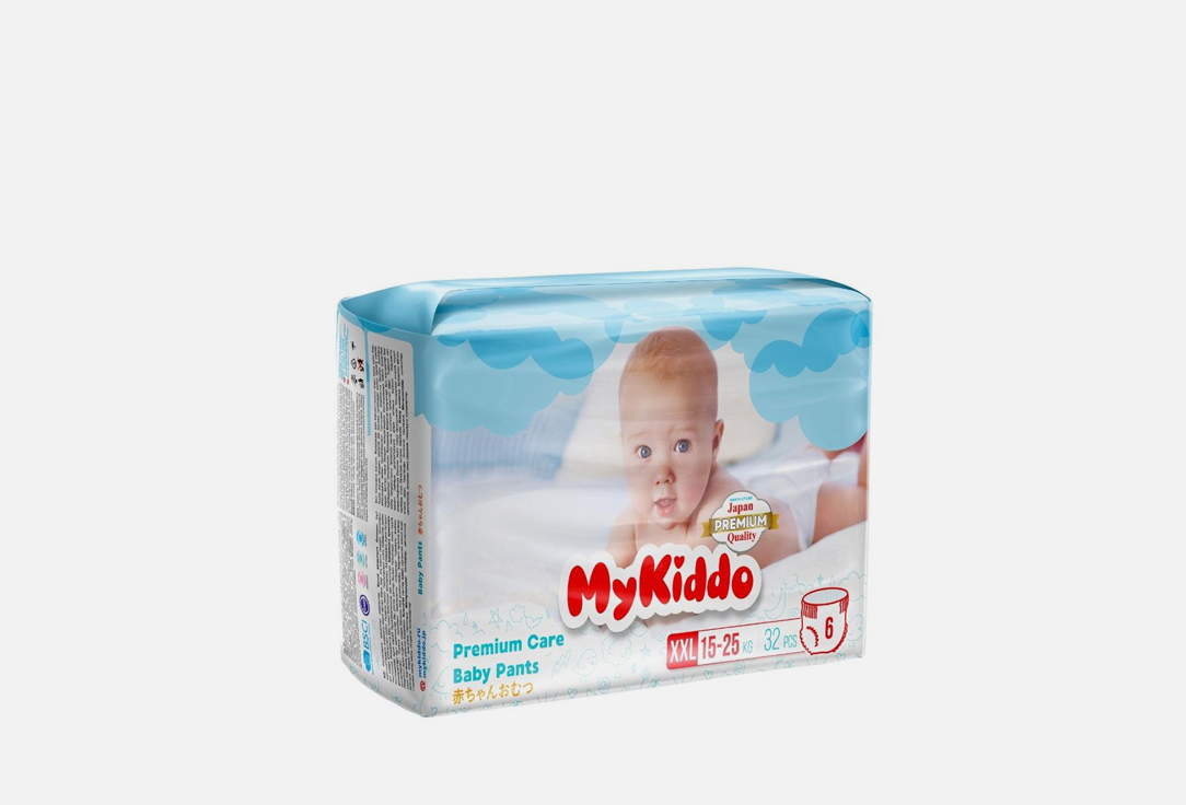 Подгузники-трусики MYKIDDO Premium 15-25 кг 32 шт senso premium трусики sensitive 6xxl junior extra 15 30кг 32шт подгузники детские