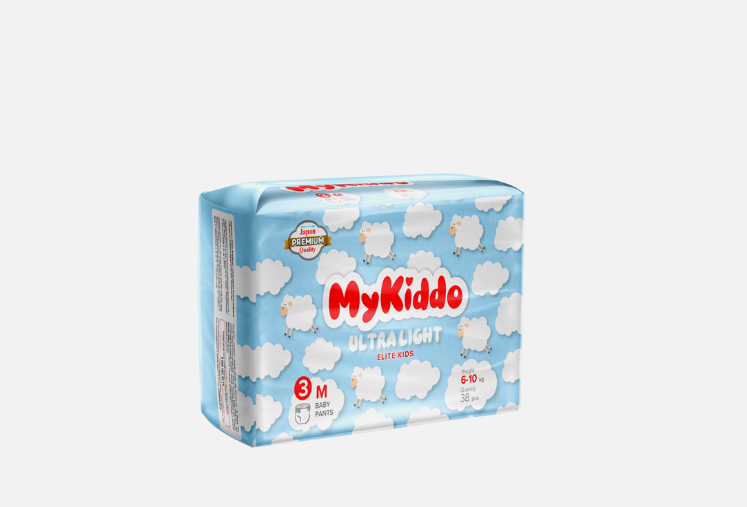 Подгузники-трусики MYKIDDO Elite Kids 6-10 кг 38 шт подгузники трусики mykiddo classic 9 14 кг 36 шт