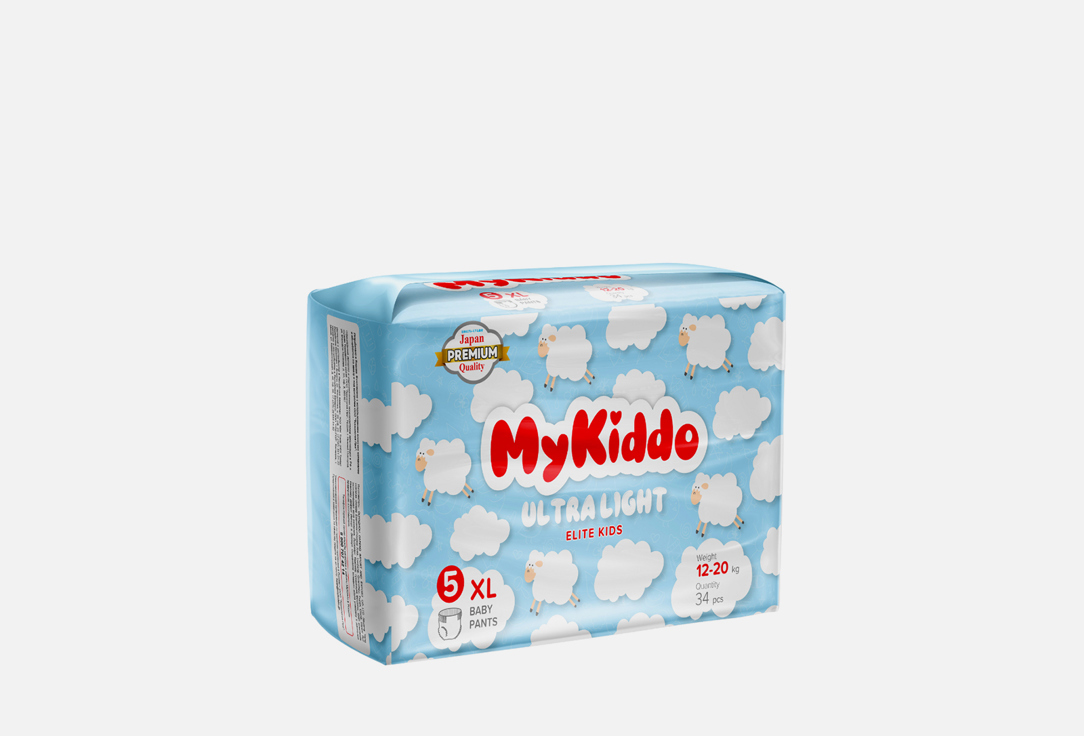 Подгузники-трусики MYKIDDO Elite Kids 12-20 кг 34 шт подгузники трусики mykiddo classic 9 14 кг 36 шт