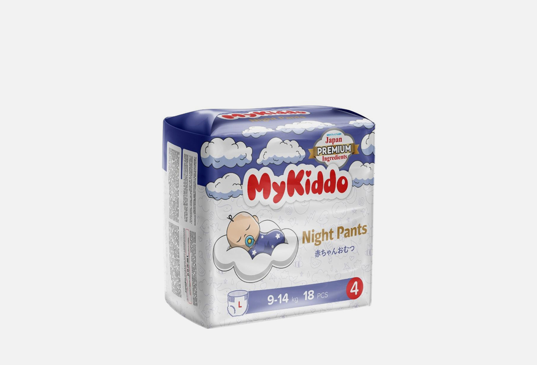 

Подгузники-трусики ночные MYKIDDO, Night 9-14 кг 18 шт