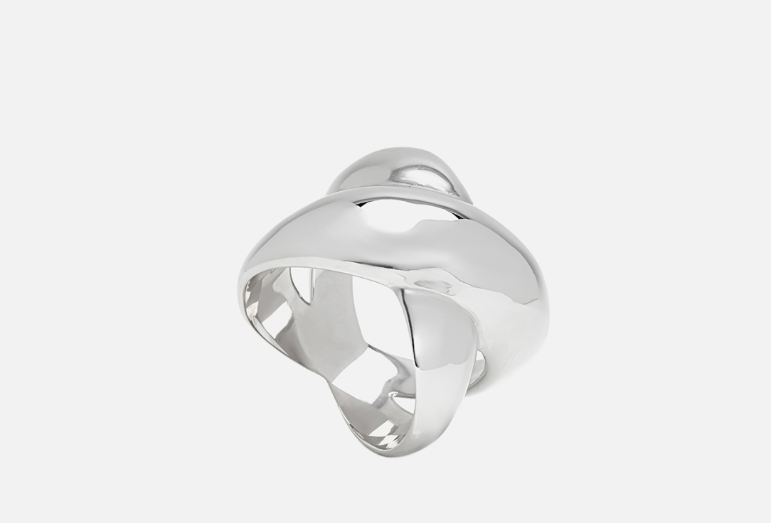 Изображение товара Кольцо MARISOFI Desire S объемное икс-образное c покрытием белый родий 18