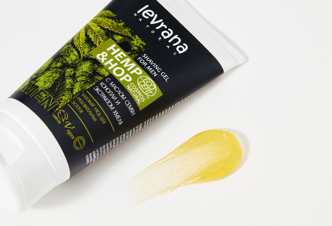 Гель для бритья Levrana Shaving gel Hemp and Hops 