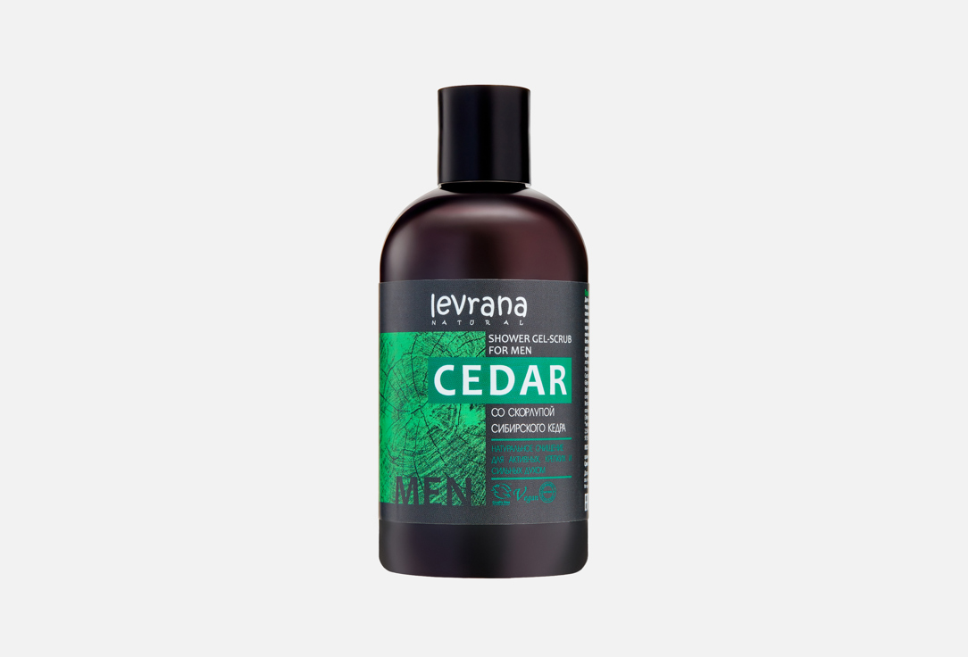 Изображение товара Гель-скраб для душа Levrana Cedar male натуральный с кедровой скорлупой 300 мл