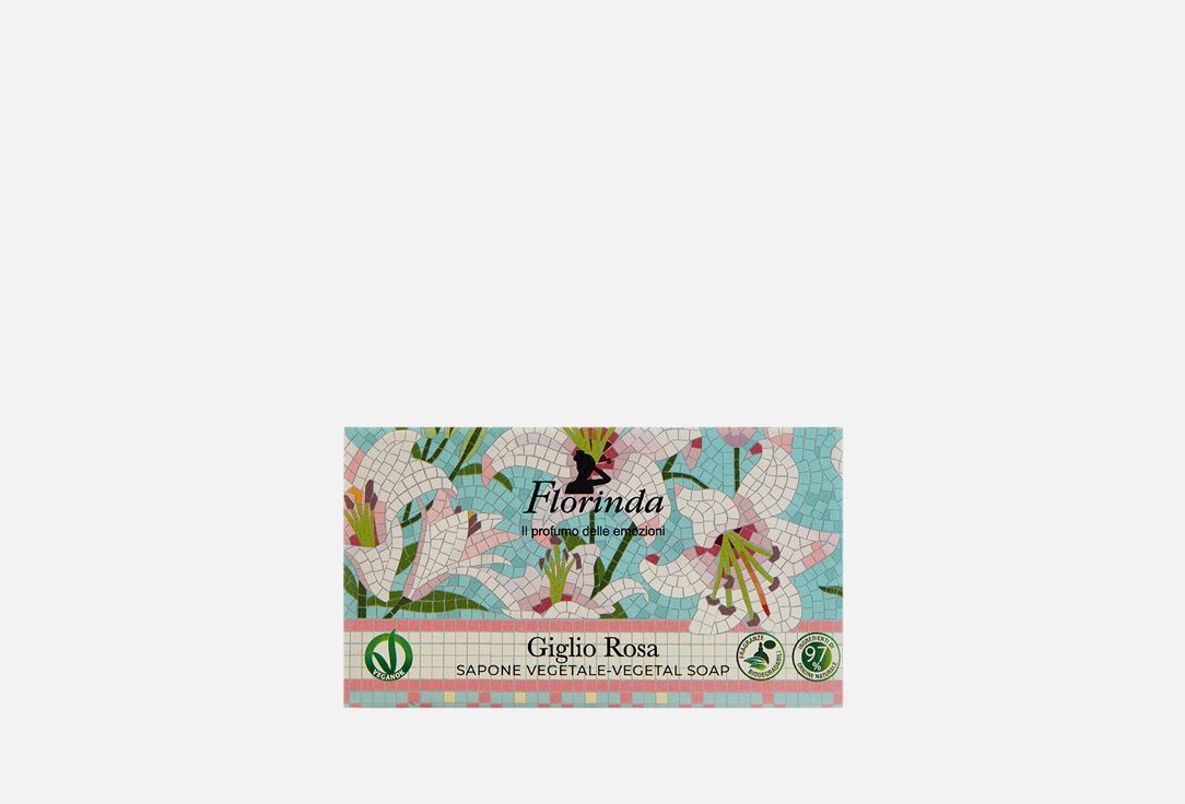 Изображение товара Натуральное твердое мыло Florinda Giglio Rosa с ароматом розовой лилии 200 г