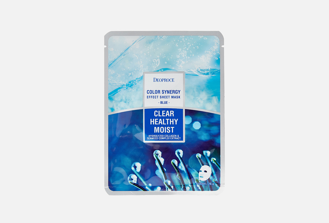 Deoproce Тканевая маска для лица COLOR SYNERGY EFFECT SHEET MASK BLUE 