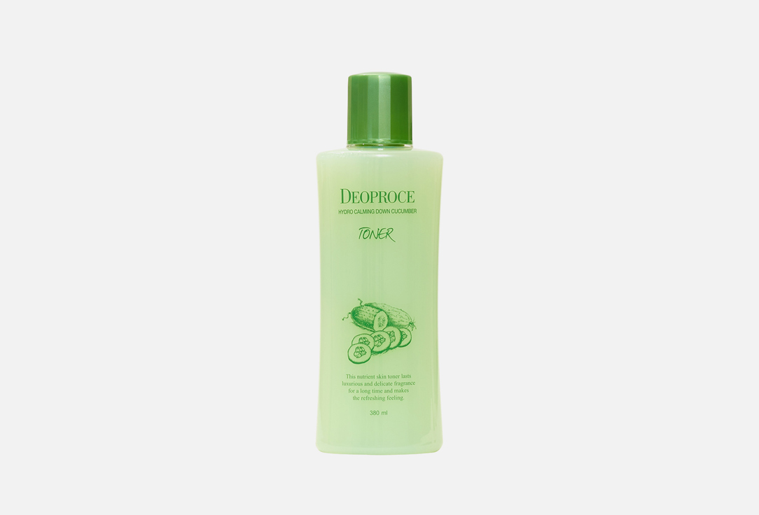 Успокаивающий тонер для лица DEOPROCE HYDRO CALMING DOWN CUCUMBER TONER  380 мл