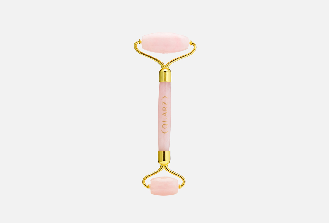 

Роллер из розового кварца QUARZ, Rose Quartz facial roller Gold 1 шт