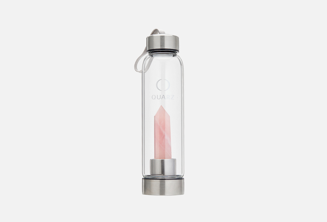 Бутылка с розовым кварцем Quarz Rose Quartz bottle 