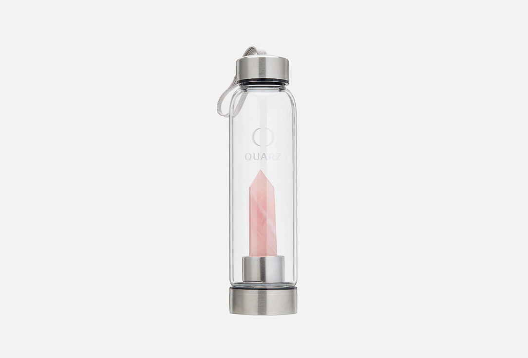 

Бутылка с розовым кварцем QUARZ, Прозрачный, Rose Quartz bottle 500 мл