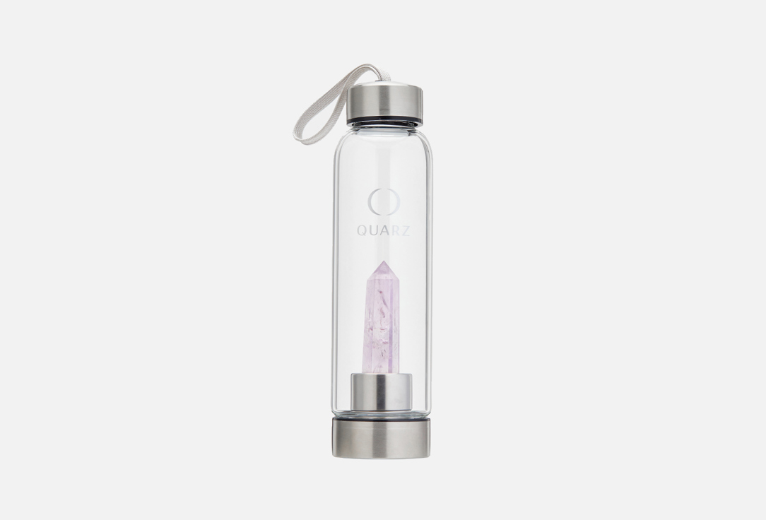 Бутылка с аметистом QUARZ Amethyst bottle 500 мл бутылка с прозрачным кварцем quarz сlear quartz bottle 700 мл