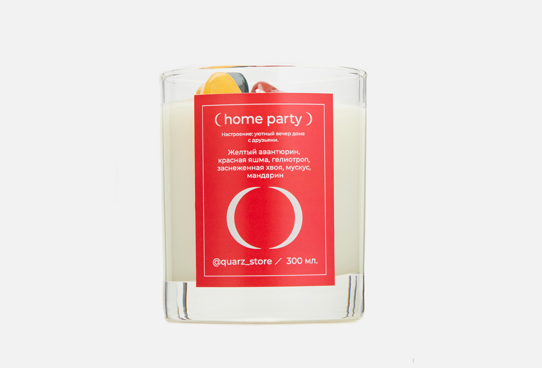 Свеча с кристаллами Quarz Candle HOME PARTY with crystals 