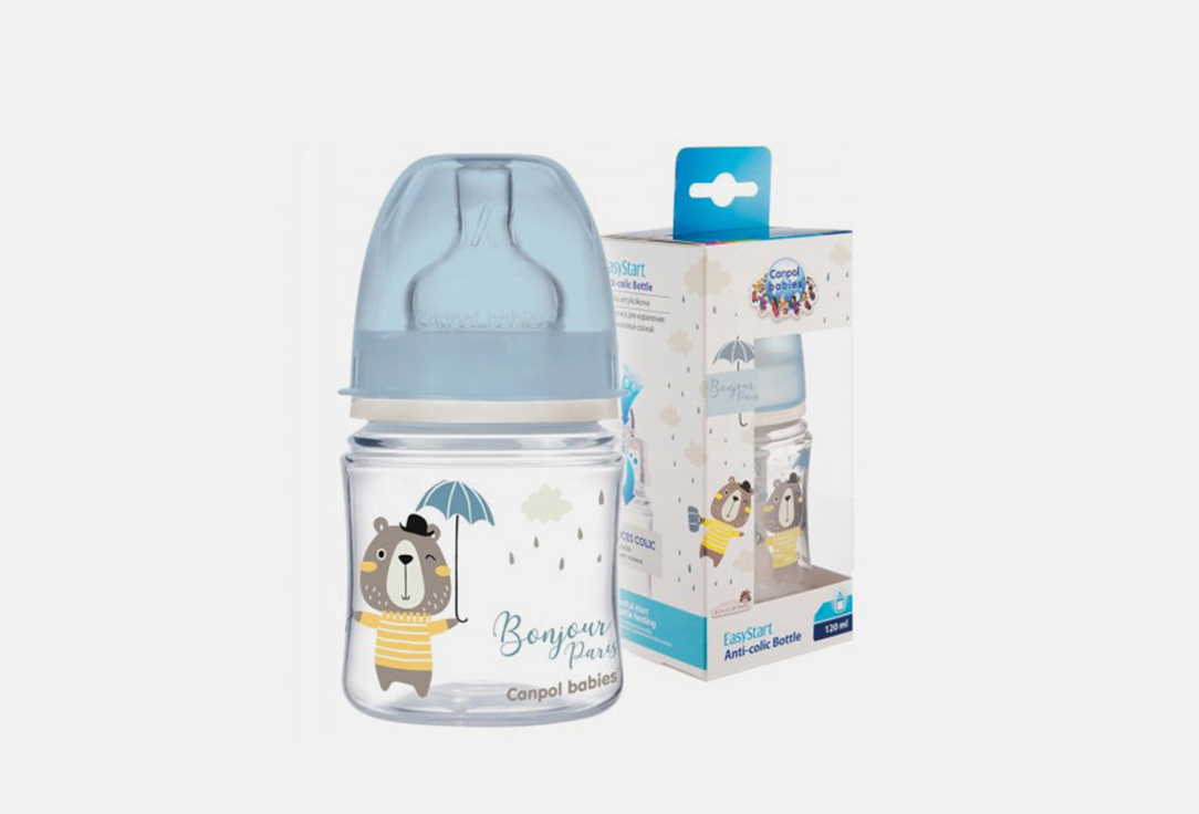 Бутылочка  Canpol Babies Anti-colic wide mouth bottle Голубой