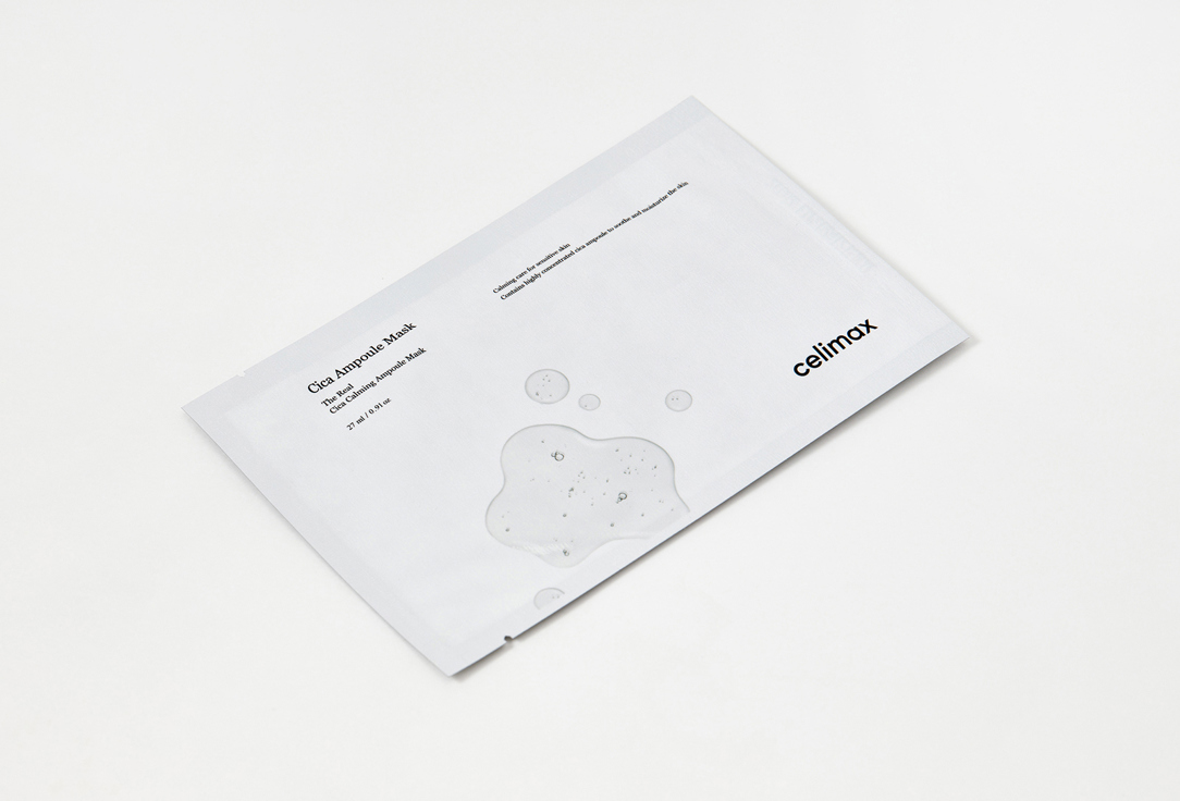 

Успокаивающая тканевая маска с центеллой CELIMAX, The Real Cica Calming Ampoule Mask 1 шт