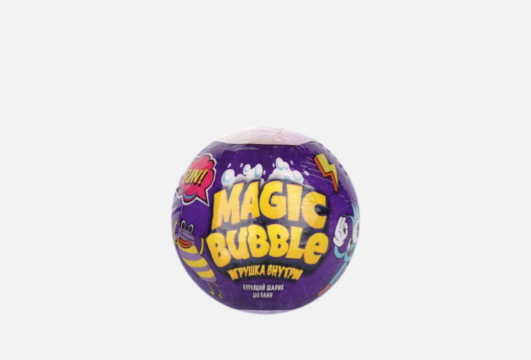 Бурлящий шар для ванн с игрушкой KLOOB PROFESSIONAL Magic bubble 1 шт бомбочка для ванн бурлящий шар шарик бурлящие планеты гейзер для ванн голубой 130гр