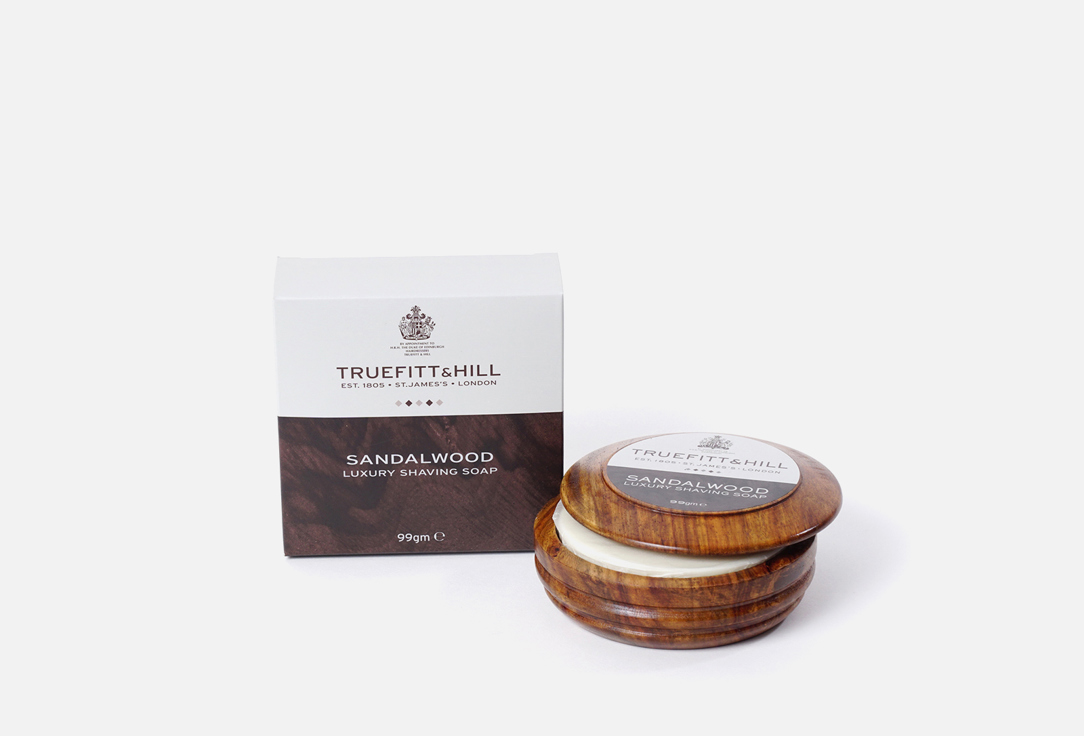 Люкс-мыло для бритья в деревянной чаше TRUEFITT & HILL Sandalwood 99 г truefitt