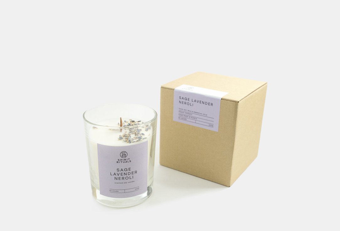 Ароматическая свеча SPIRIT RITUALS White Sage, Lavender, Neroli 
