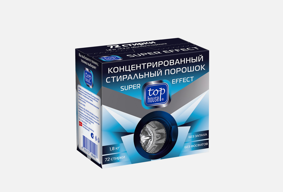 

Концентрированный стиральный порошок TOP HOUSE, Super effect 1800 г