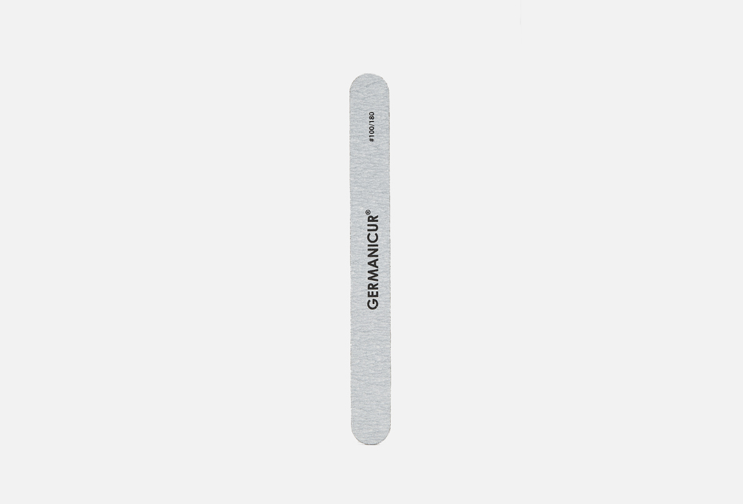 Пилка-наждак для ногтей 100/180 GERMANICUR Straight nail file for nails 1 шт пушер germanicur 14 см
