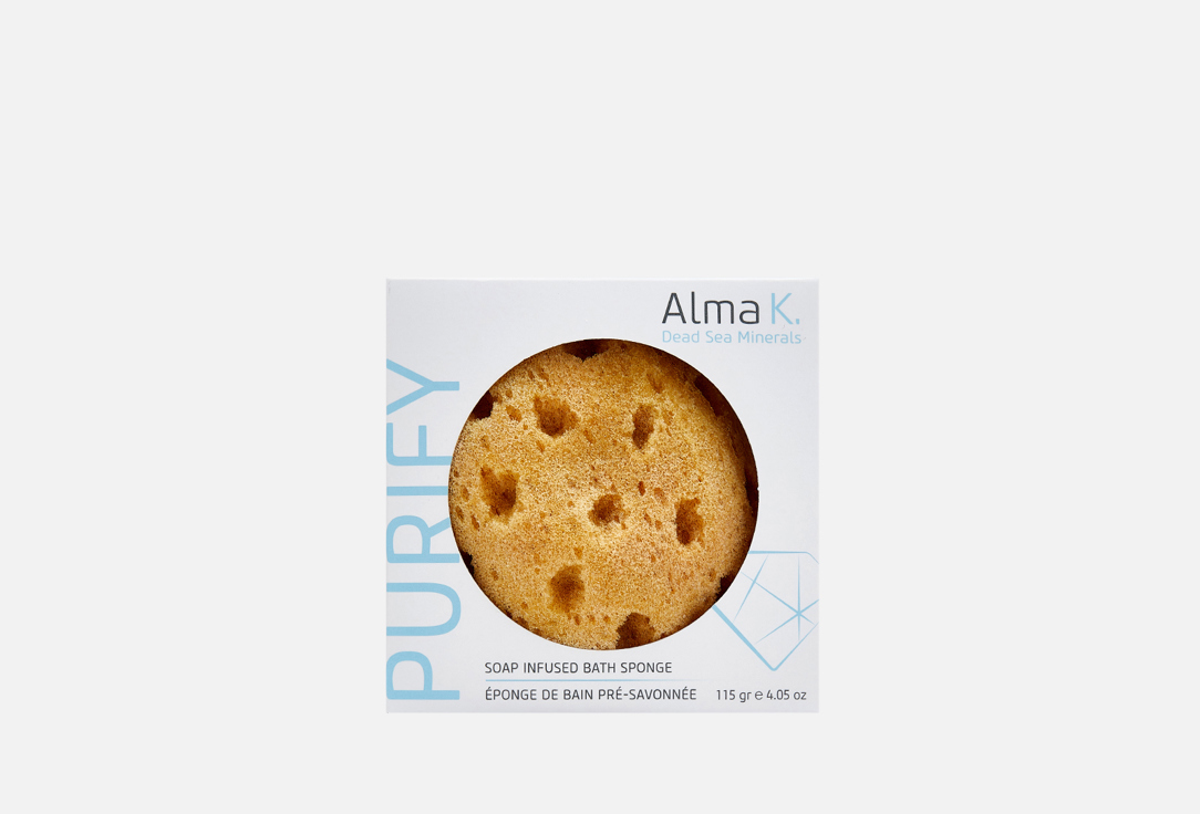 

Очищающая губка с мылом для душа ALMA K., SOAP INFUSED BATH SPONGE 115 г