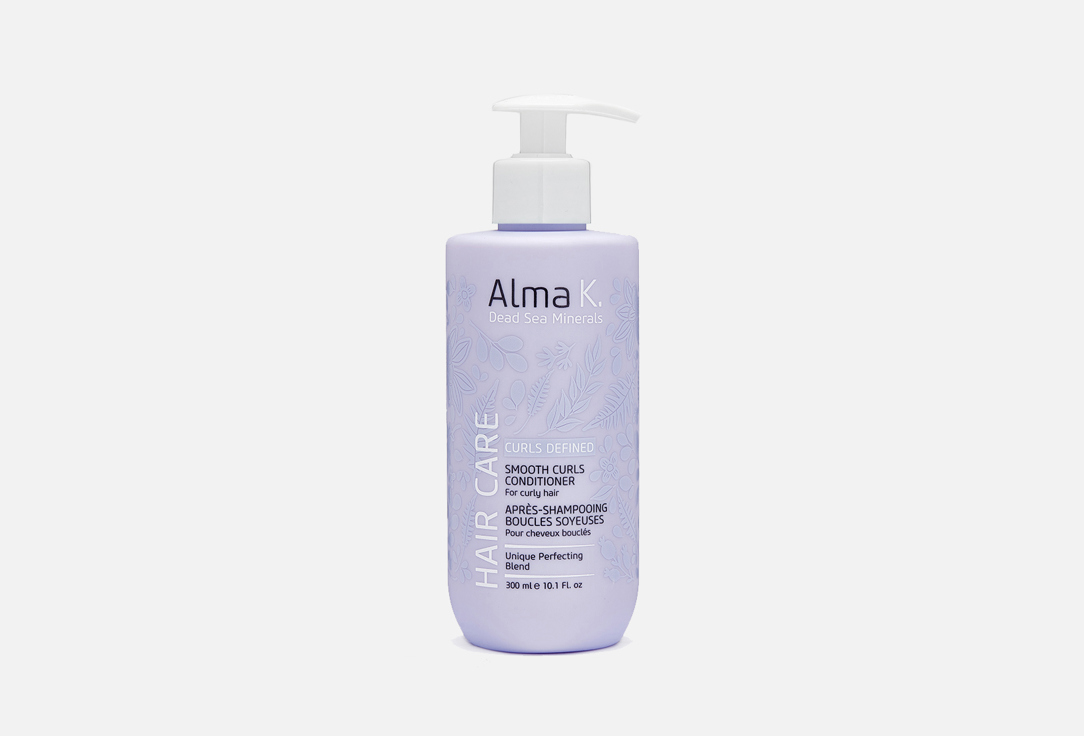 Смягчающий кондиционер для вьющихся волос ALMA K. SMOOTH CURLS CONDITIONER 300 мл смягчающая маска для вьющихся волос alma k smooth curls mask 200 мл