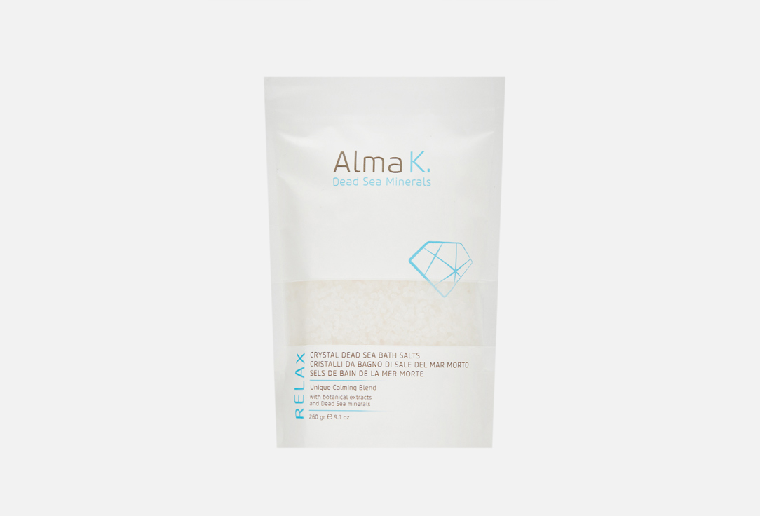 Изображение товара Соль для ванны с минералами Мёртвого моря Alma K 260 г натуральный релакс и уход за кожей