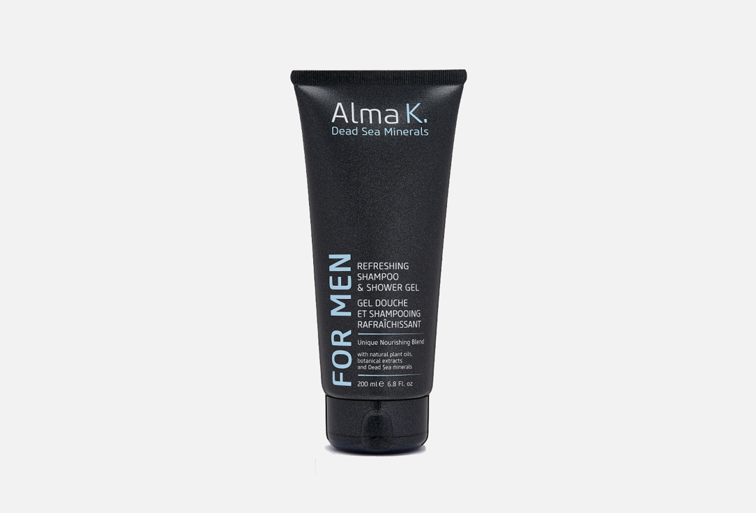 Изображение товара Освежающий гель и шампунь для мужчин Alma K. REFRESHING SHAMPOO & SHOWER GEL