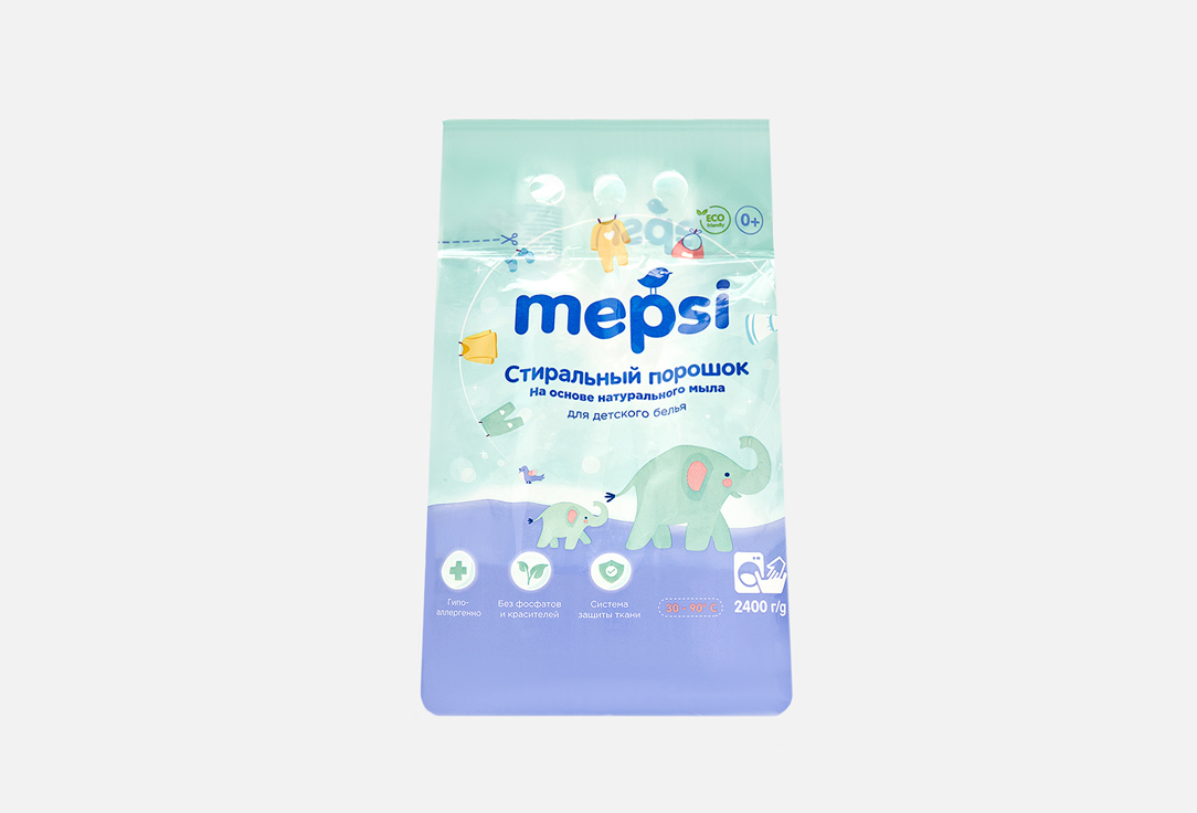 Стиральный порошок Mepsi на основе натурального мыла 