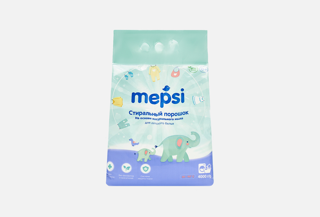 Изображение товара Эко гипоаллергенный порошок для детского белья натуральное мыло 4000 г