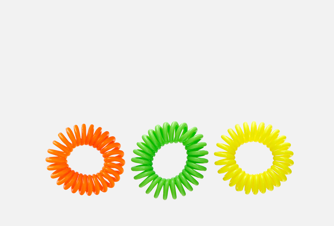 Изображение товара Резинка-пружинка для волос RINOVA желто-зеленый силикон стильный надежный аксессуар