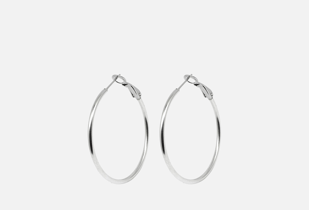 Изображение товара Серьги-кольца RINOVA серебряный легкий стильный женский аксессуар