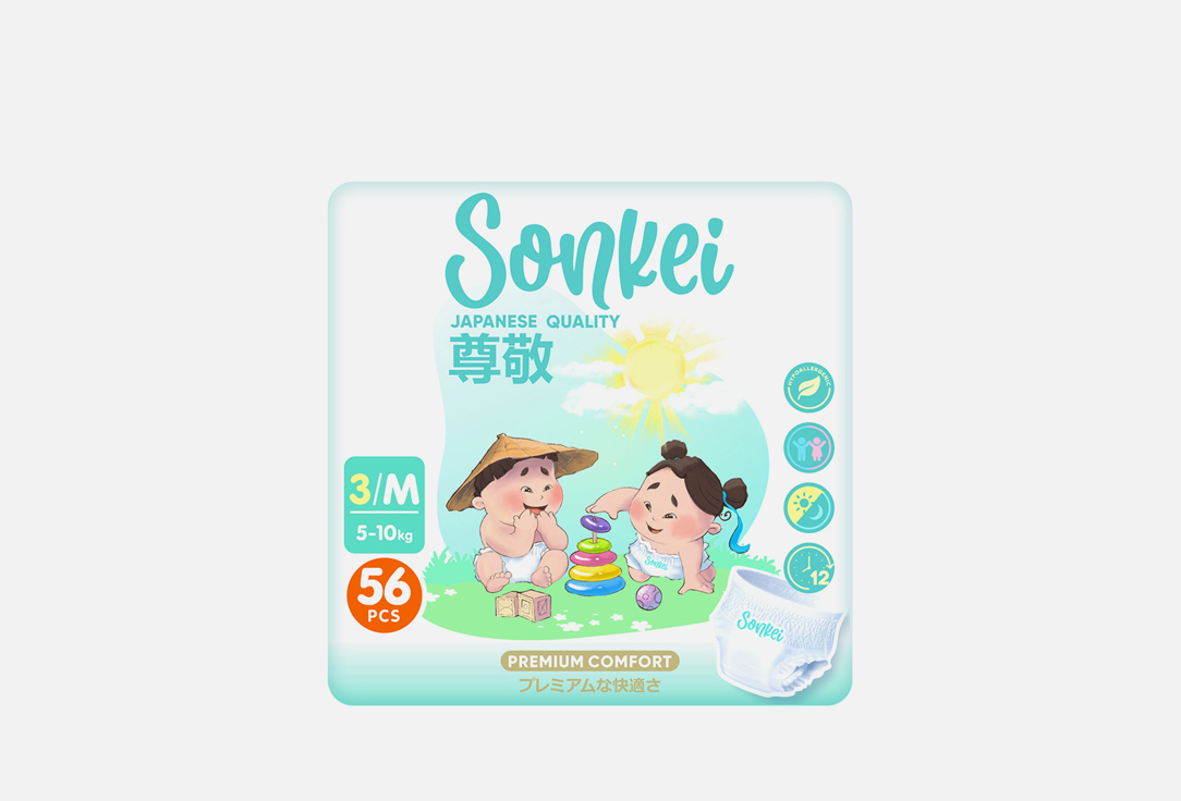 Подгузники-трусики SONKEI 5-10 кг 56 шт