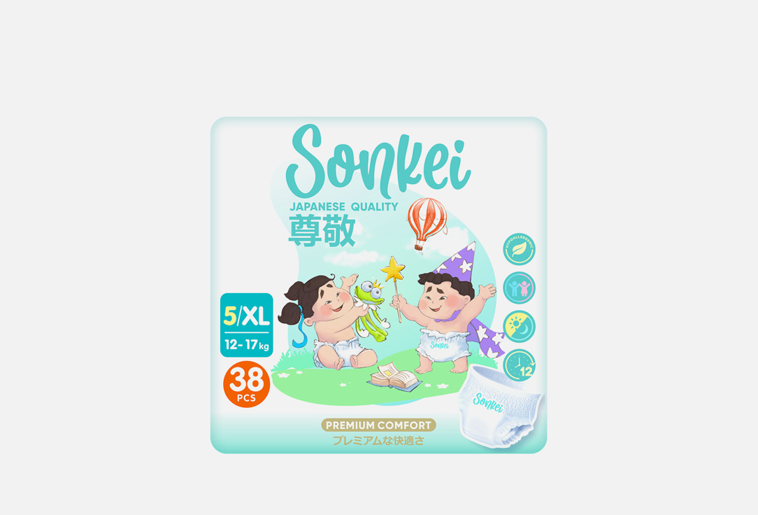 Подгузники-трусики SONKEI 12-17 кг 38 шт
