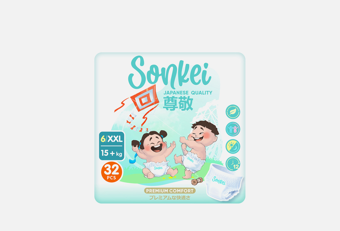 

Подгузники-трусики SONKEI, 15+ кг 32 шт